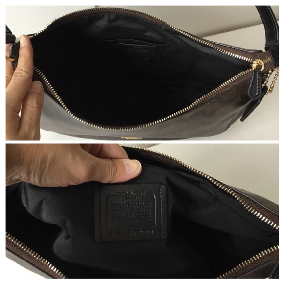 🌷Coach Zip Shoulder Bag In Signature Canvas NWT. - Picture 4 of 8